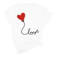 thumbnail image 5 of Meichang Hauts pour Femmes T-Shirts de la Saint-Valentin T-Shirts de Fête à Col Rond T-Shirts à Imprimé Cœur d'Amour T-Shirts à Manches Courtes Jolis Tees Blouses en Liquidation, 5 of 5