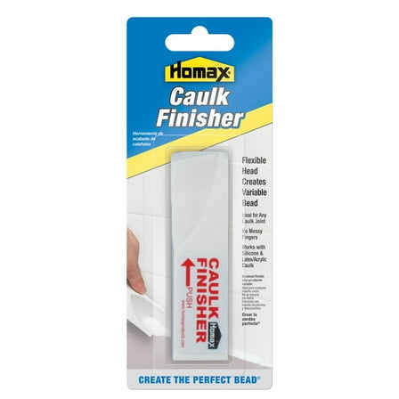 Homax Silicone, Latex, and Acrylic Caulk Finisher Tool, Plastic, White