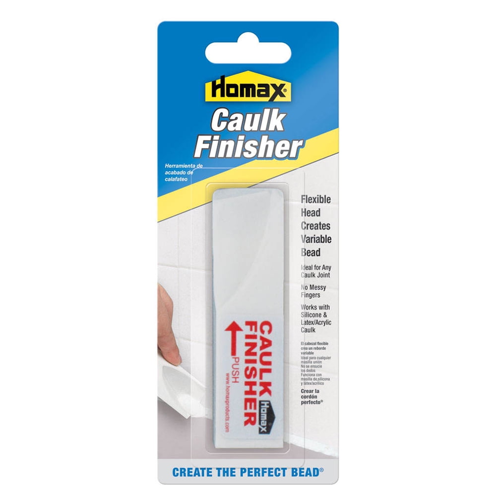 Homax Silicone, Latex, and Acrylic Caulk Finisher Tool, Plastic, White