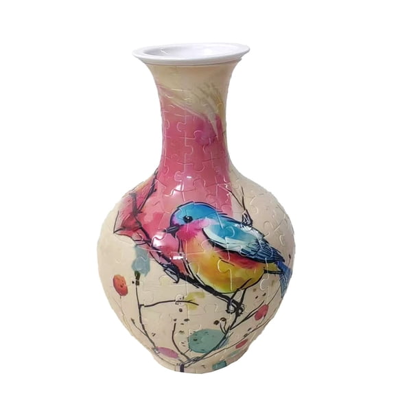 HUASHENG 3D Puzzle Vase Blue And White Porcelain Design Decorative Puzzle For Home And Perfect For Flower Arrangements And Interior Décor