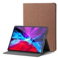 thumbnail image 1 of ELEHOLD Flip Case for iPad Pro 12.9" 2022/2021/2020/2018  Anti-Slip Kickstand Function Auto Wake/Sleep Honeycomb Grid Pattern Slim Thin Shockproof Fabric Cloth Folio Cover,Brown, 1 of 6