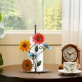 thumbnail image 4 of Dusknt Wrought Iron Table Tissue Holder Bee Style Tricolor Flower, Rack,Countertop Metal Paper Towel Holder Flowers Christmas Vertical Tissue Holder Rack Kitchen Roll Paper Stand Organizers, 4 of 6