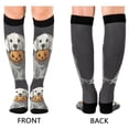 thumbnail image 4 of FORMRS Womens Knee High Socks Casual Long Thick Travel Daily Wear, 1 Pair, White Halloween Dog, 4 of 6