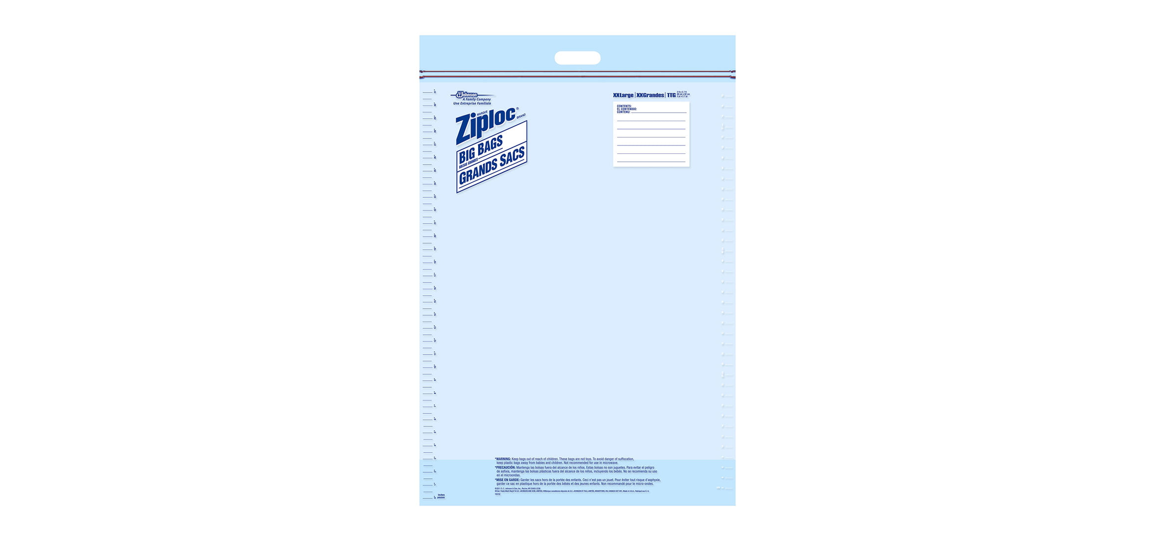Ziploc® 682257  Double Zipper Storage Bags