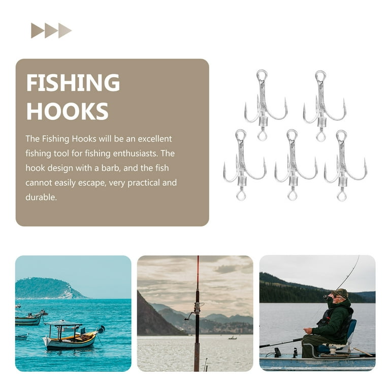 Outdoor Hooks for Hanging Fishing Three Snagging Swivel Worm Bait