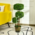thumbnail image 3 of Costway 36" Artificial Boxwood Topiary Tree UV Protected Indoor Outdoor Decor, 3 of 10