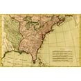 thumbnail image 2 of Vintage Maps 14x11 White Modern Wood Framed Museum Art Print Titled - French View of North America 1762, 2 of 4