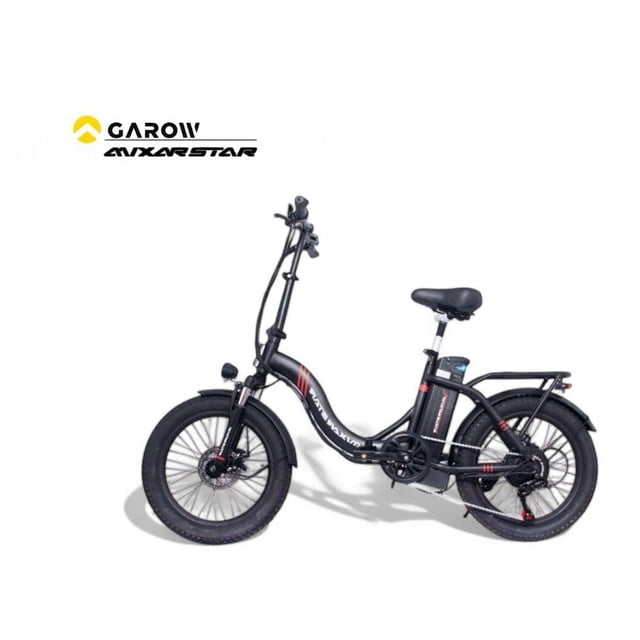Bicicleta Eléctrica Plegable Autonomía 40km Asistencia 100km velocidad 32km 48v 13ah Adultos Negro Garow