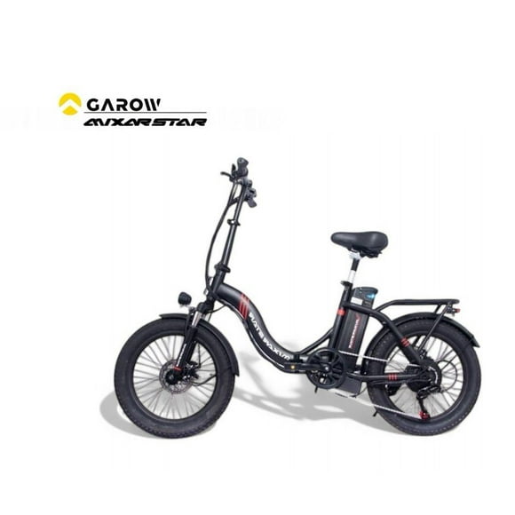 Bicicleta Eléctrica Plegable Autonomía 40km Asistencia 100km velocidad 32km 48v 13ah Adultos Negro Garow