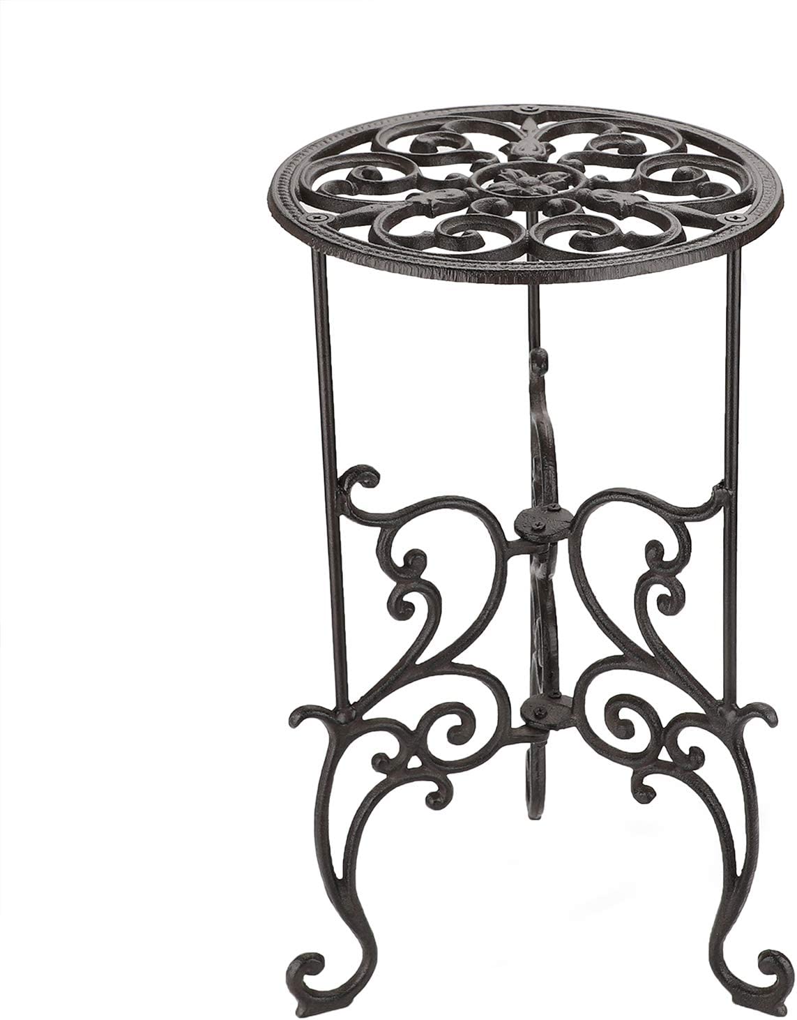 Cast Iron Plant Stand Rustproof Iron Flower Pot Holder Heavy Duty, 19.3