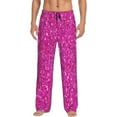 thumbnail image 2 of Lsque Rose Red Glitter Print Men's Pajama Pants, Lounge Pant - Comfortable Home Wear,Elastic Waistband, Stylish Design-X-Large, 2 of 9