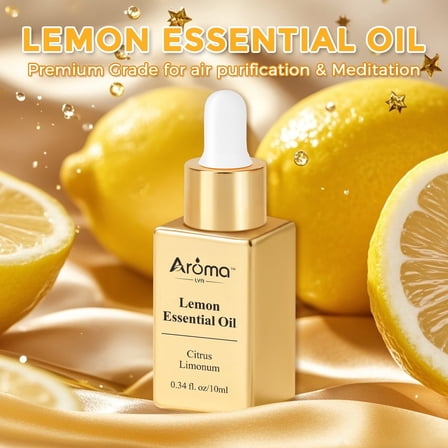 AromaLya 10ml Lemon Fragrance Oil | Zesty Citrus Scented Oil for Diffusers & Home | Uplifting Fresh Aroma