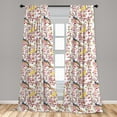 thumbnail image 5 of Ambesonne Spring Curtains, Sakura Branches and Birds, Pair of 28"x84", Multicolor, 5 of 5