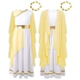 thumbnail image 2 of iiniim Kids Girls Party Dress Princess Robe with Gold Leaf Crown Headwear Yellow 10, 2 of 6