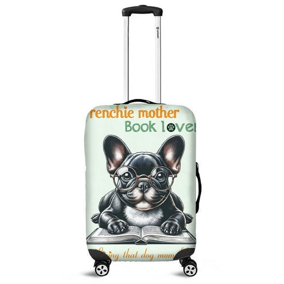 French Bulldog Frenchie Mother Book Lover Happy Mother's Day Travel Luggage Cover Dog Lover Gifts Suitcase Dust Protective Decor - 03004