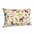 thumbnail image 2 of Disketp Pillow Covers Monkeys In The Jungle Pattern Throw Pillow Case Cushion Covers,Cushion For Bedroom,Couch,Home-20"X30", 2 of 8