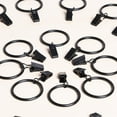 thumbnail image 3 of jesticaly 10 Pcs Rustproof Curtain Rings Home Decoration Shower Curtain Rings Clamps Drapery Clips Bath Curtain Rod Clips Window Accessoy Black 3.5mm*25mm 1Set, 3 of 6