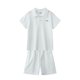 thumbnail image 1 of Odeerbi 5-16 Años Niños Niñas Pijamas de Algodón de Verano Solapa Manga Corta Tops Pantalones Cortos Conjunto Suave Estampado Ropa de Dormir Conjuntos de Pijama de Dos Piezas, 1 of 4