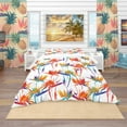 thumbnail image 2 of Designart 'Imprints Strelitzia Flowers Mix Repeat Pattern' Tropical Bedding Set - Duvet Cover & Shams, 2 of 4