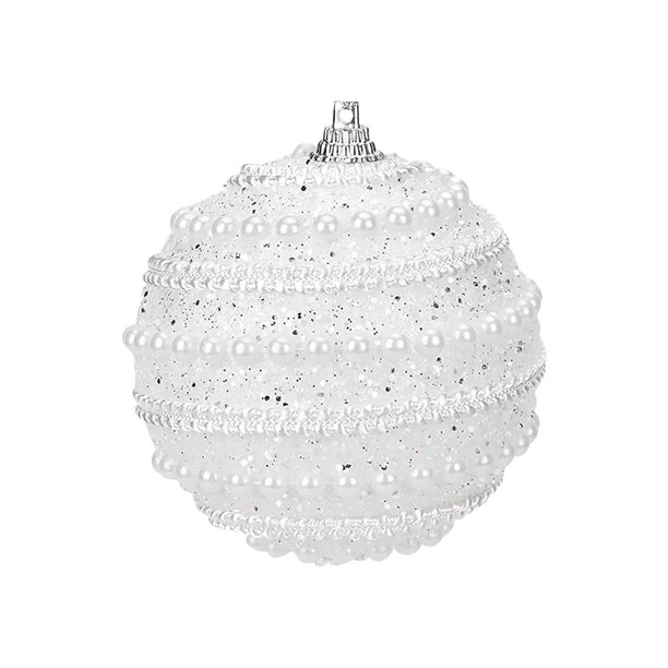 Adornos navideños de perlas retorcidas | Bolas de espuma para árbol de Navidad de 8 cm | Decoraciones navideñas pintadas para el árbol y el hogar | Set de suministros y regalos para decoración