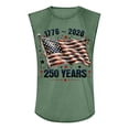 thumbnail image 4 of Youpwaven Men's USA 250th Anniversary Tank Top, Waving American Flag & Stars Graphic Muscle Shirt, Independence Day 1776-2026 Patriotic Sleeveless Tee S-3XL, 4 of 4