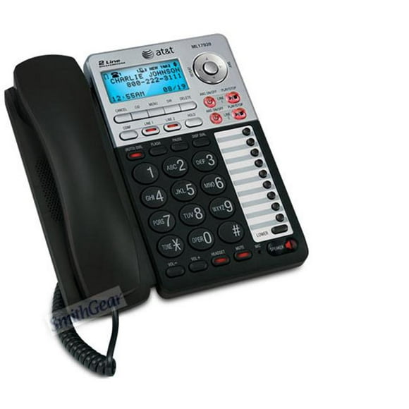 At&T ML17939 2-Ligne Téléphone avec Répondeur Système-Appelant ID