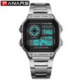thumbnail image 2 of PANARS Hommes de Sport Numérique Watch Double Mode Temps Hommes d'Affaires Montres Date Semaine Réveil Rétro-Éclairage Compte à Rebours 50M Étanche Bracelet de Mode pour la Vie Quotidienne Travail Cadeaux pour Hommes, 2 of 8