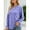 #1 Purple, variant on TEMOFON Womens Tops Long Sleeve Shirts Fall Casual V-neck T-Shirts Loose Puff Long Sleeve Tops Tunic Flowy Blouses Dressy Lightweight Pullover Sweatshirts
