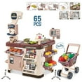 thumbnail image 1 of Children‘s Home Kitchen Spray Simulation Supermarket Shopping Cart Cashier Scanner Toy Combination Set, 1 of 5