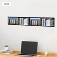thumbnail image 5 of Wall Mount 34" Media Storage Rack Modern CD DVD Organizer Metal Floating Shelf Cube Storage Media Shelf Video Game Organizer for Living Room (Black 5PCS), 5 of 9