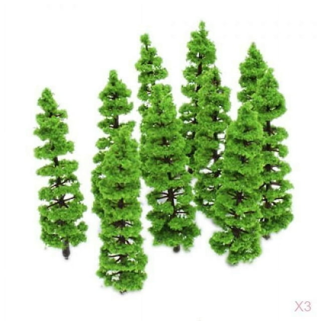 MERIGLARE Set of 30 1:100-1:150 DIY Scenery Model Fir Trees for Model Train Railroad Park 30pcs