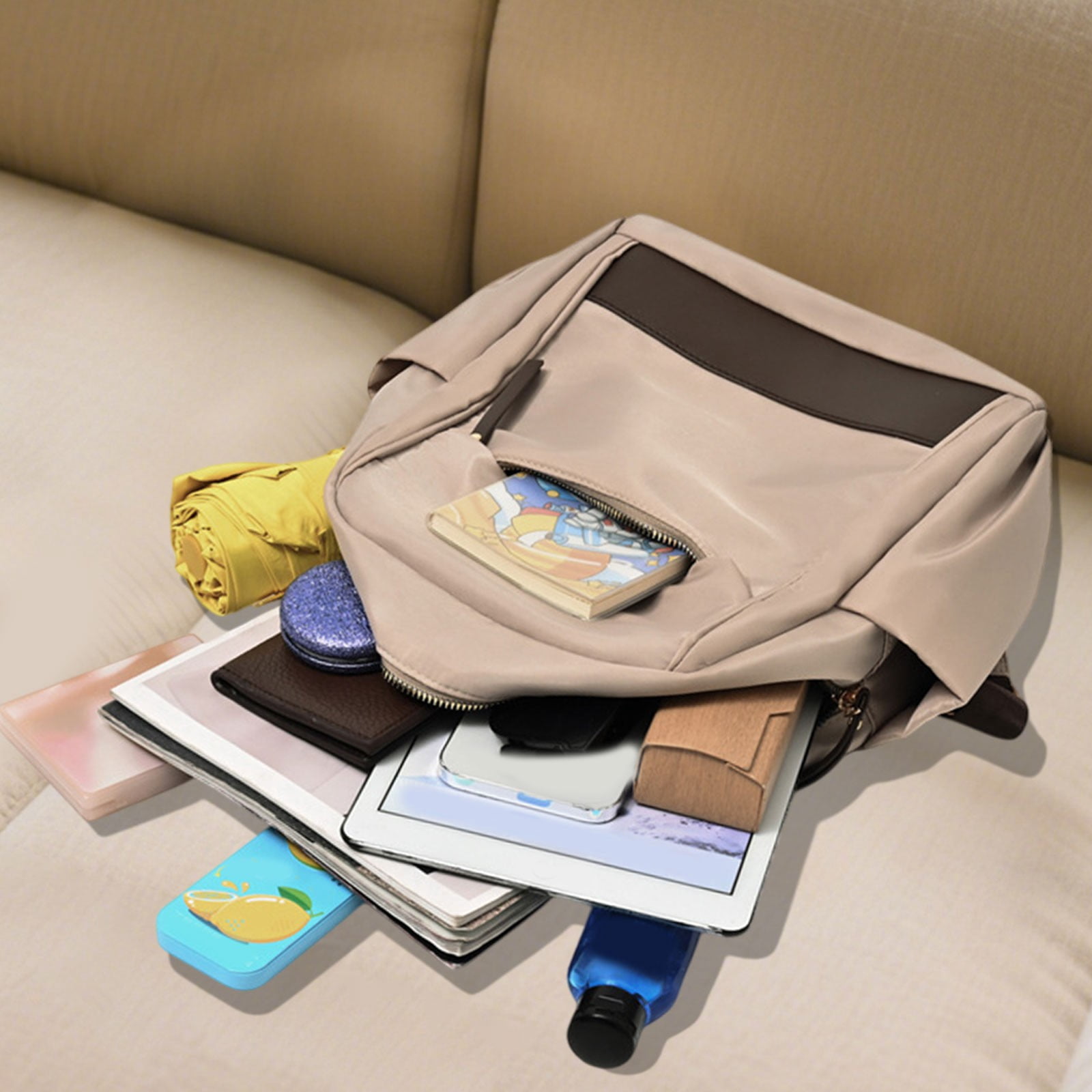 3667 Backpack Purse 3 ways Oxford Waterproof Cloth Nylon Rucksack Shoulder Trendy Women main image 3