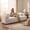 White, variant on YWEN 98.4" Modern Compressed Boneless Sofa Couch, 3-Seat Cloud Couch Bubble Channel Tufted Couches with 2 Pillows, Comfy Deep Seat Corduroy Sofa for Living Room Apartment Office No Assembly
