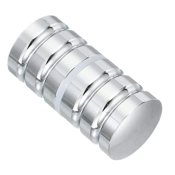 Uxcell Glass Shower Door Handle, Aluminum Alloy Back-to-Back Stripe Knob for Replacement Groove Glass Door Silver 1 Pcs