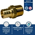 thumbnail image 3 of 10 Pieces XFITTING 3/4" Pex x 1/2" Male NPT Adapter, 24-4-5=10X, 3 of 4