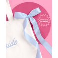 thumbnail image 2 of Tote Bag xo, lona Fetti White Bride con lazos de satén azul, 2 of 6