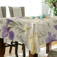 thumbnail image 5 of Yayeee Tablecloths 54" x 54" Rectangle Wrinkle Resistant Party Table Cover, Purple Floral Rabbit, 5 of 8