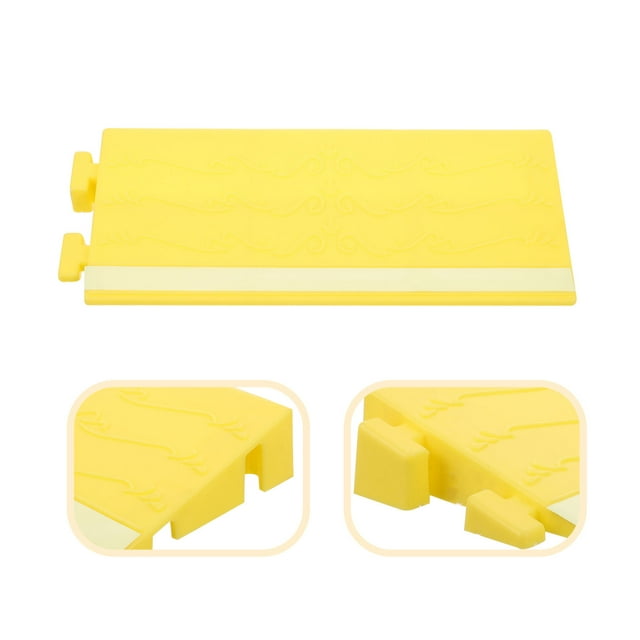 LOLIPPYY 1Pack Yellow Glow-in-the-Dark Rubber Threshold Ramp Pad for Indoor Stairs Doorway Safety