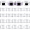 thumbnail image 1 of Tarro de plástico Dandat de 250 ml con tapa, 24 unidades, para cosméticos, 1 of 6