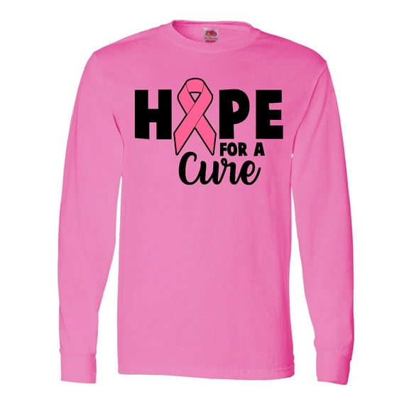 Inktastic Breast Cancer Hope for a Cure Long Sleeve T-Shirt