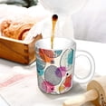 thumbnail image 3 of Yiaed Easter Egg Print Ceramics Coffee,Large Handle Design,Extra Large Tea and Coffee Cup for Office and Home Mugs, 3 of 6