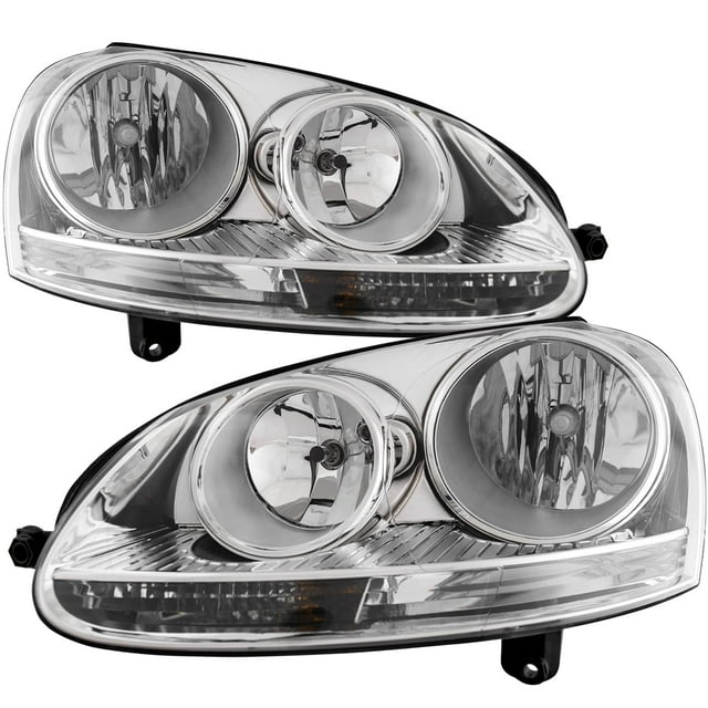 HEADLIGHTSDEPOT Headlight Halogen CAPA Certified Left And Right Pair Compatible With 2005-2010 Volkswagen Jetta Sedan