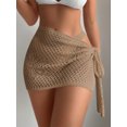 thumbnail image 3 of LMLYSoH Women Bikini Cover Ups Skirt Summer Crochet Cutout Swimsuit Bottom Cover up for Beach Swimwear Bathing Suit, 3 of 6