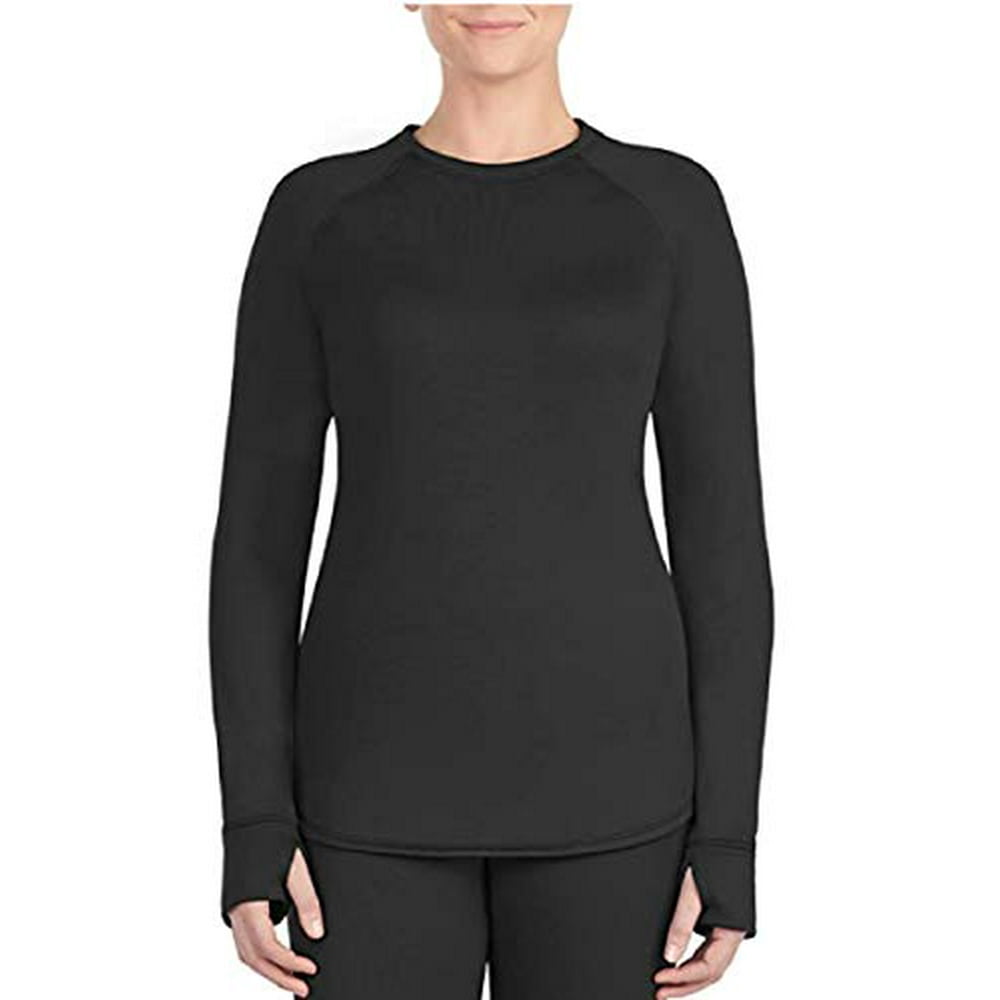 women's cuddl duds thermal long sleeve crewneck