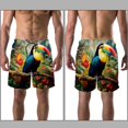 thumbnail image 3 of luoweisi Men's Beach Shorts Quick Dry Swim Trunks with Mesh Lining Toucan XL, 3 of 5