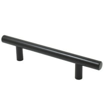 Bar Cabinet Pull, 96 Millimeters, 156mm Overall Length, Matte Black by Stone Harbor Hardware