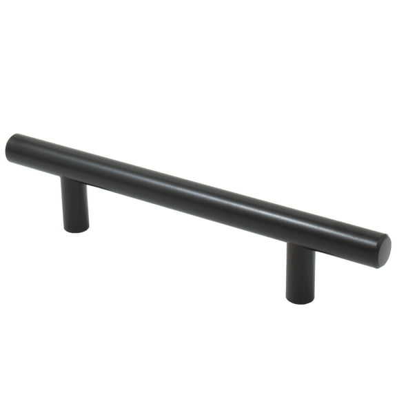 Bar Cabinet Pull, 96 Millimeters, 156mm Overall Length, Matte Black by Stone Harbor Hardware