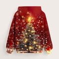 thumbnail image 4 of Lorytime Hoodies for Girls with Bows Boys Christmas Tree Snowflakes Sweatshirt Long Sleeve Tops with Pocket Pullover Red, 4 of 6