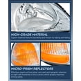 thumbnail image 6 of Nilight Headlight Assembly Compatible with 1996 1997 1998 Honda Civic Headlamps Replacement Chrome Housing Amber Reflector Upgraded Clear Lens Driver and Passenger Side, 2 Years Warranty, 6 of 8