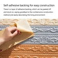 thumbnail image 2 of Self-adhesive foam skirting board, 3D stucco wall molding, protective barrier, easy application, waterproof wall border for corners lines ceiling decoration, 2 of 7